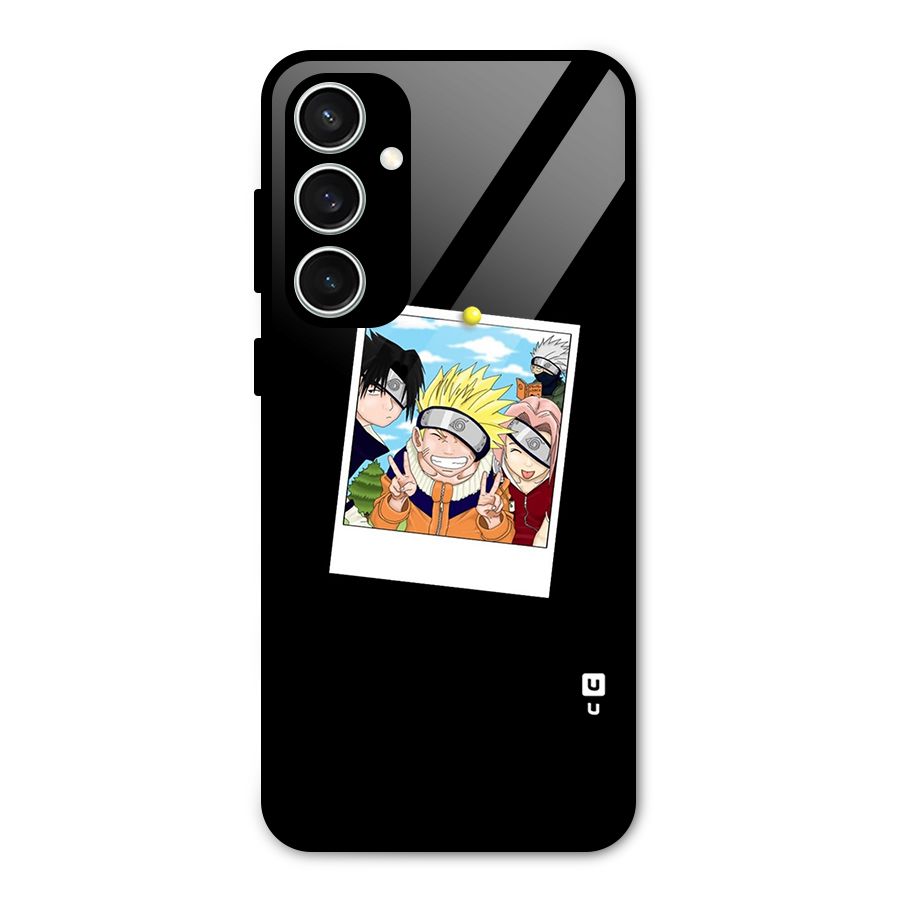 Team Kakashi Cute Glass Back Case for Galaxy S23 FE