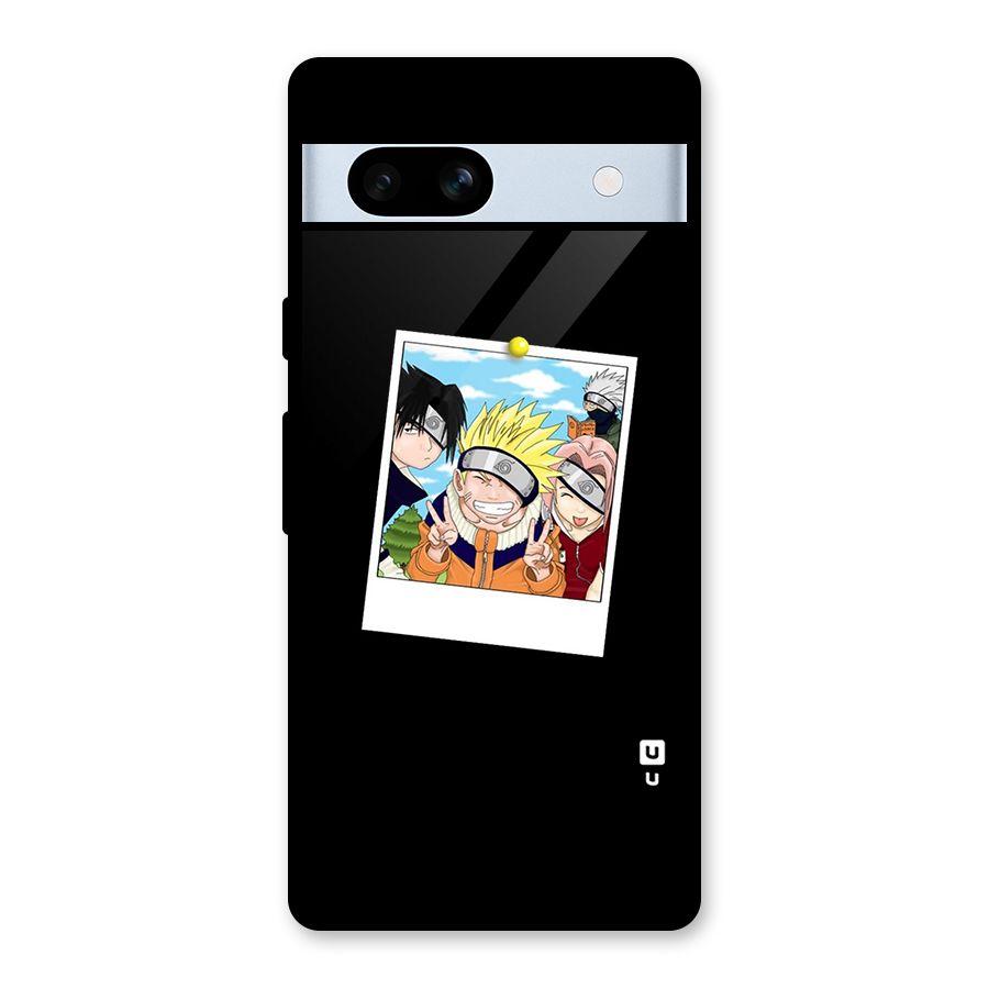 Team Kakashi Cute Glass Back Case for Google Pixel 7a