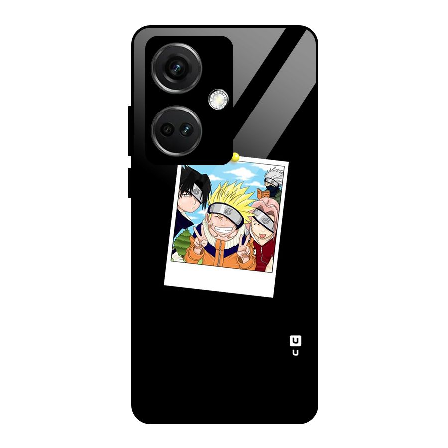 Team Kakashi Cute Glass Back Case for OnePlus Nord CE 3 5G