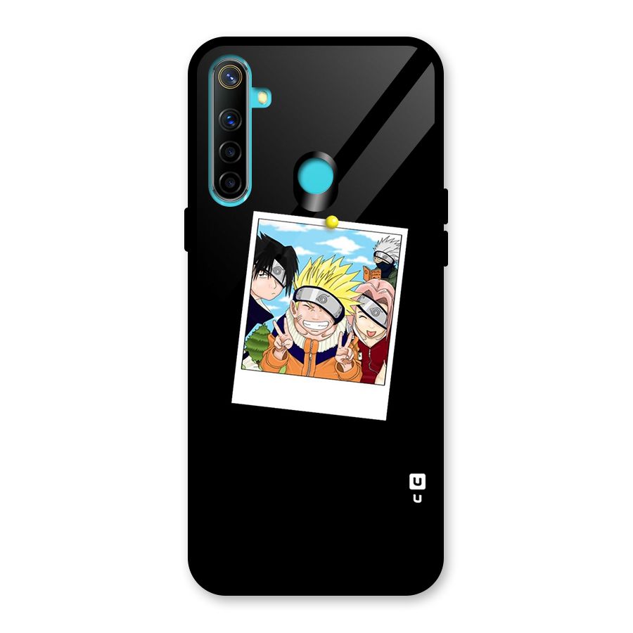 Team Kakashi Cute Glass Back Case for Realme 5