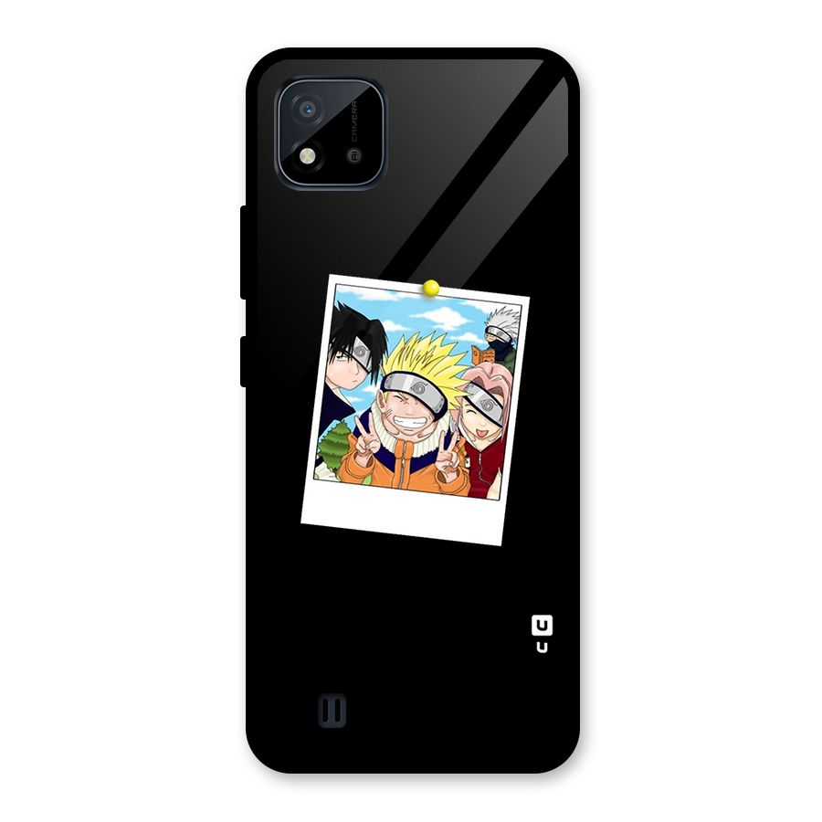 Team Kakashi Cute Glass Back Case for Realme C11 2021