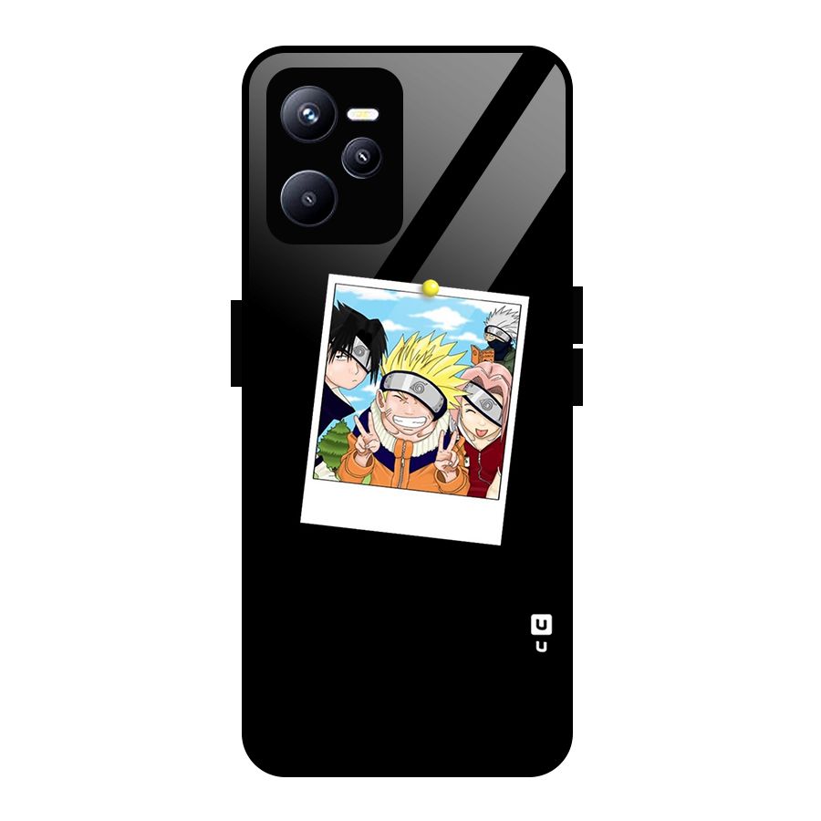 Team Kakashi Cute Glass Back Case for Realme C35