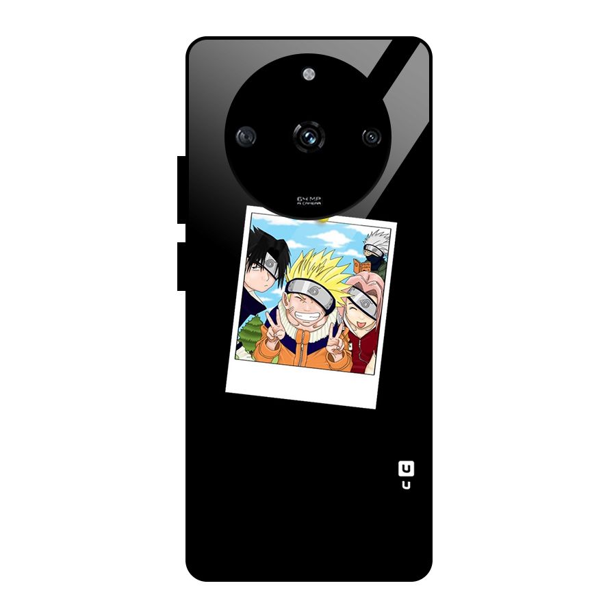 Team Kakashi Cute Glass Back Case for Realme Narzo 60 5G