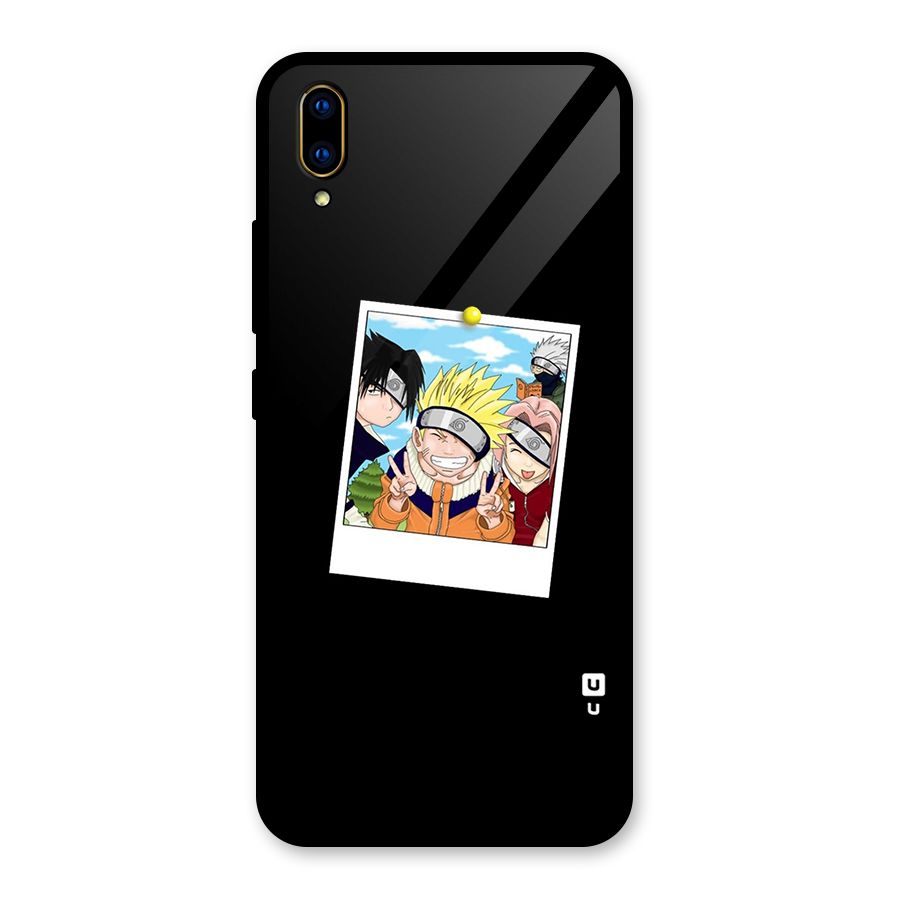 Team Kakashi Cute Glass Back Case for Vivo V11 Pro