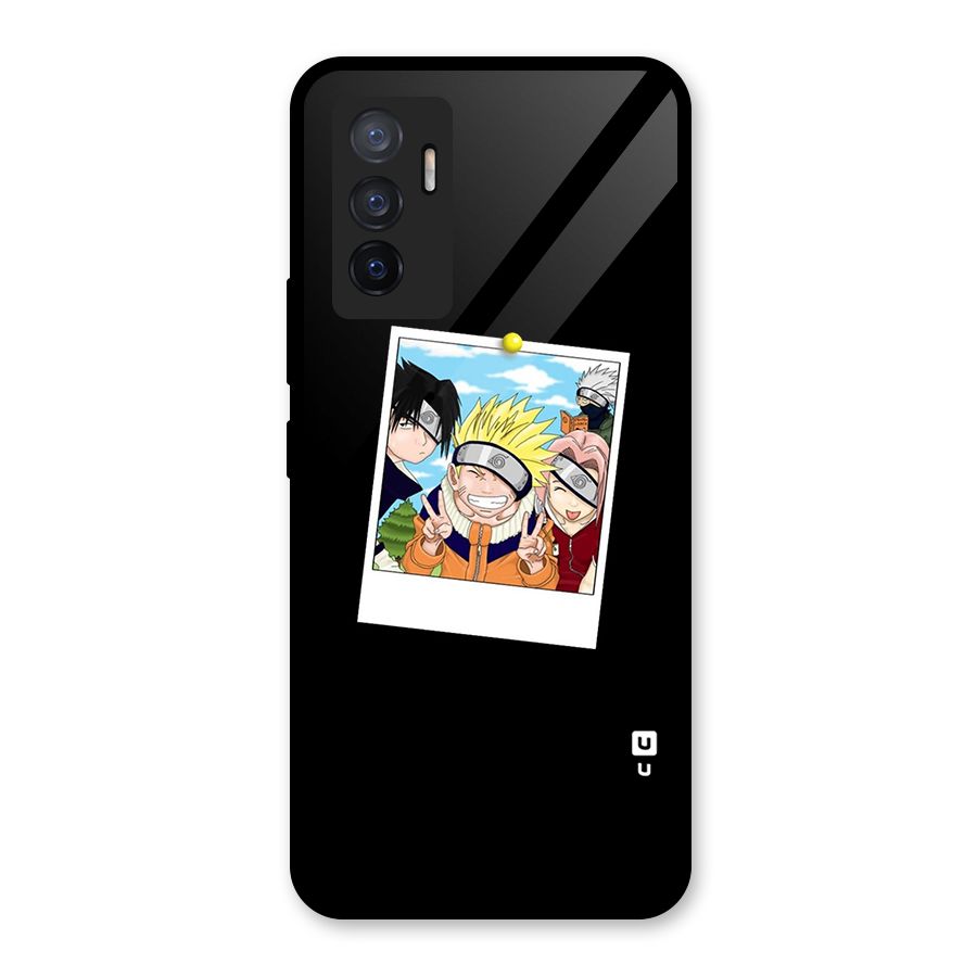 Team Kakashi Cute Glass Back Case for Vivo V23e