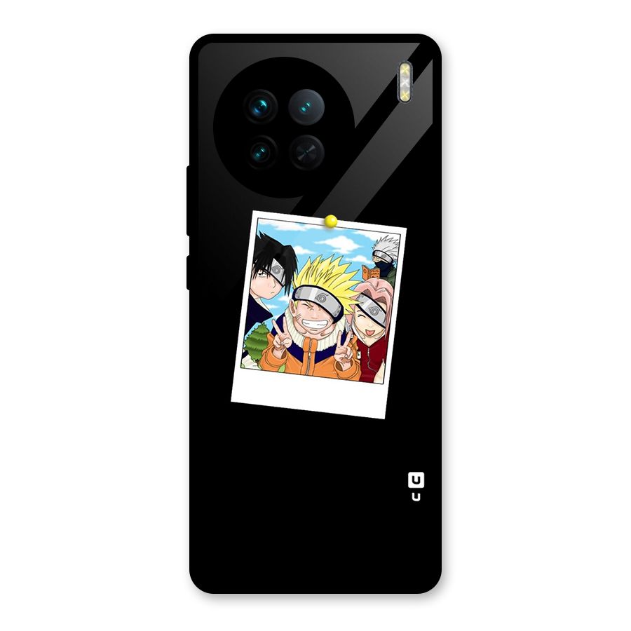 Team Kakashi Cute Glass Back Case for Vivo X90