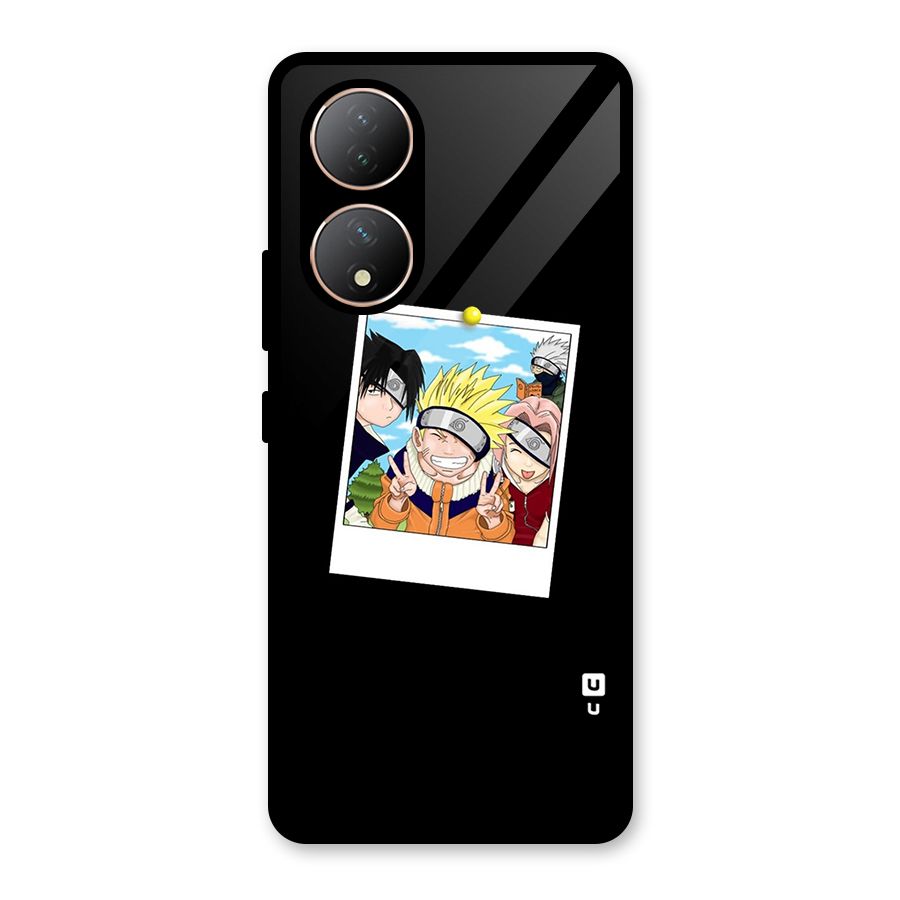 Team Kakashi Cute Glass Back Case for Vivo Y100A