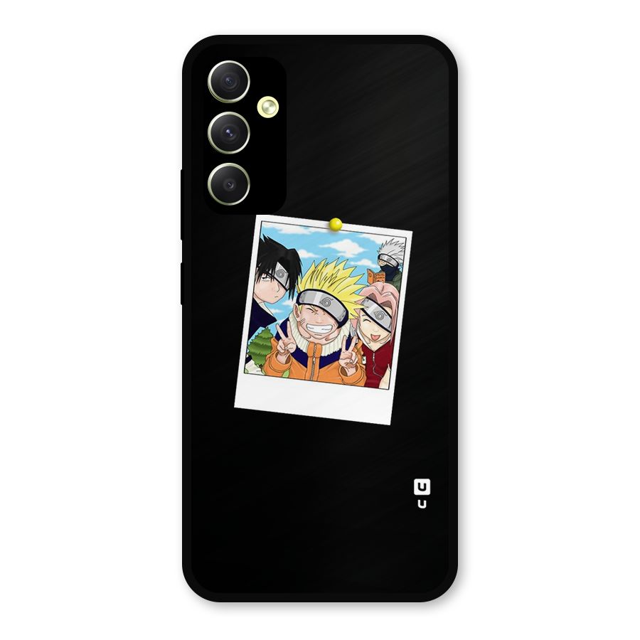 Team Kakashi Cute Metal Back Case for Galaxy A34