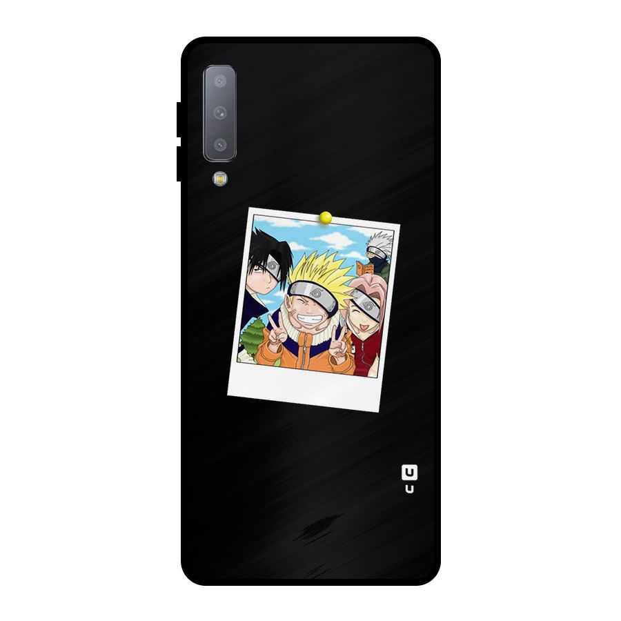 Team Kakashi Cute Metal Back Case for Galaxy A7 (2018)
