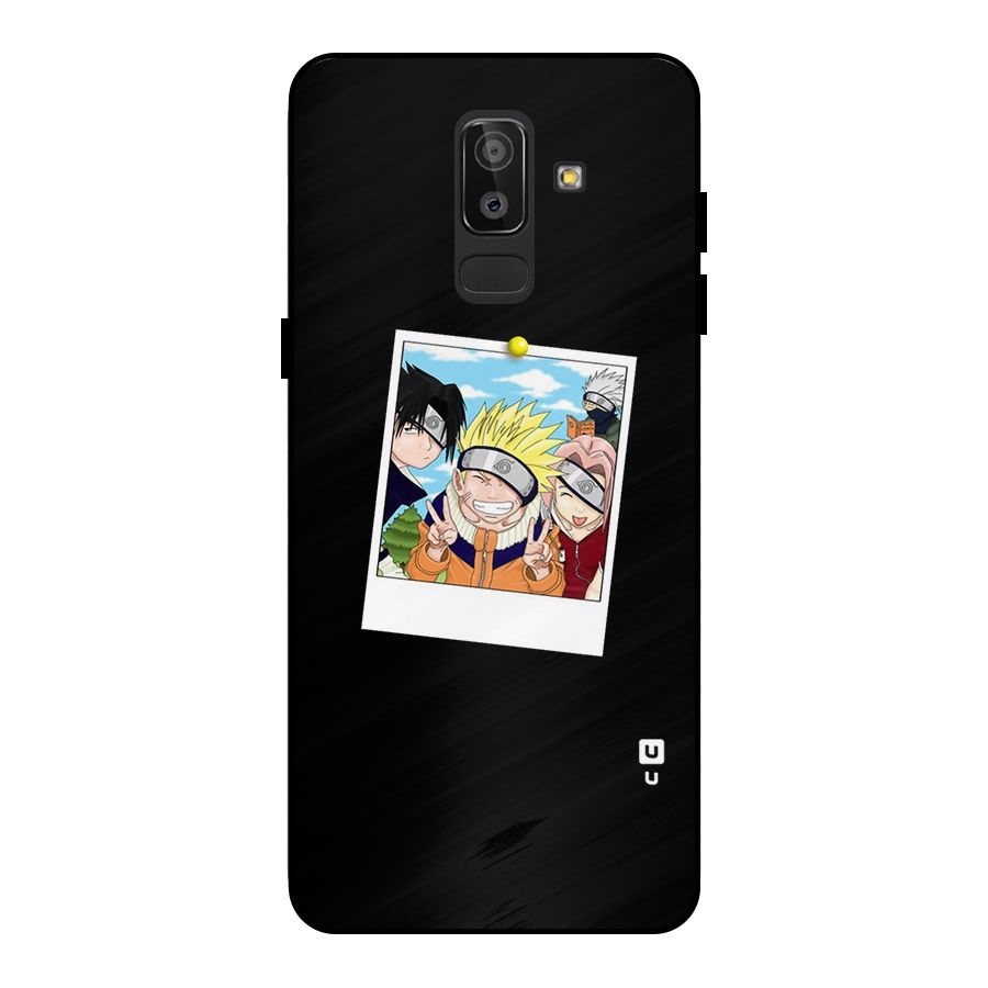 Team Kakashi Cute Metal Back Case for Galaxy J8