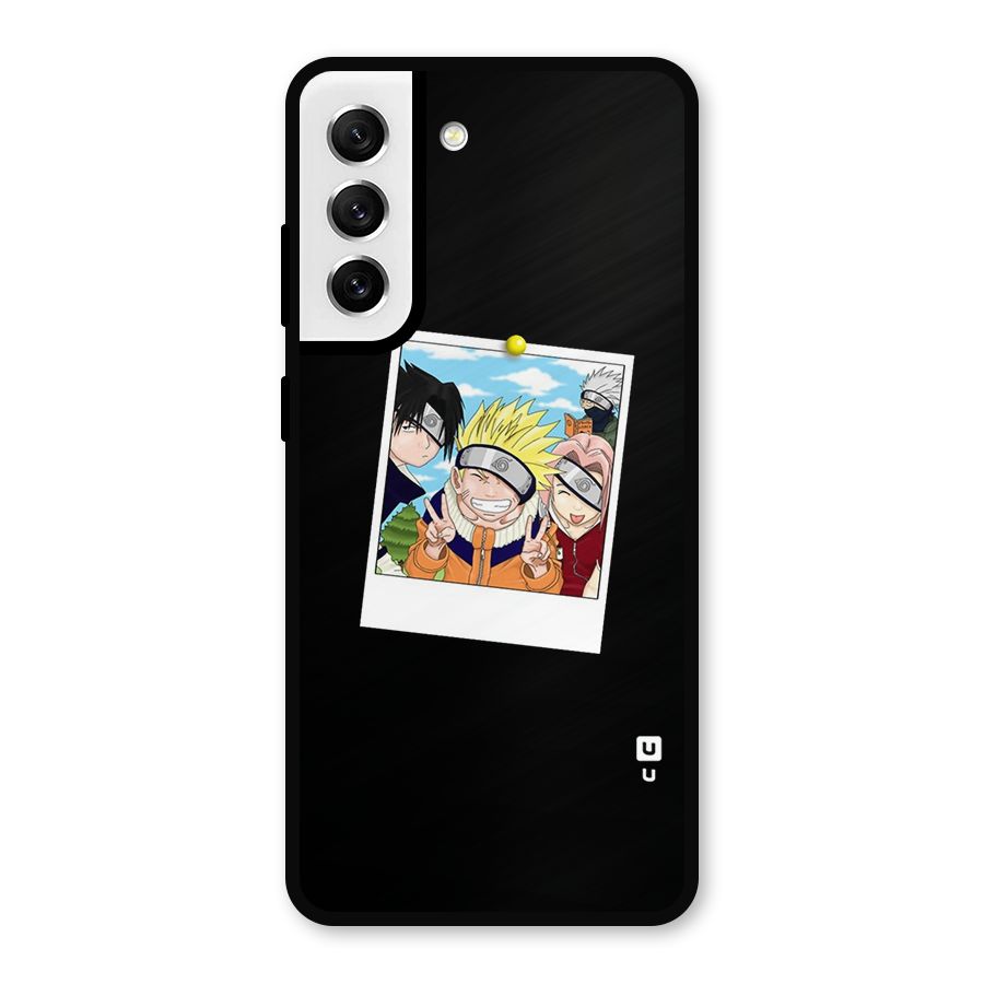 Team Kakashi Cute Metal Back Case for Galaxy S21 FE 5G
