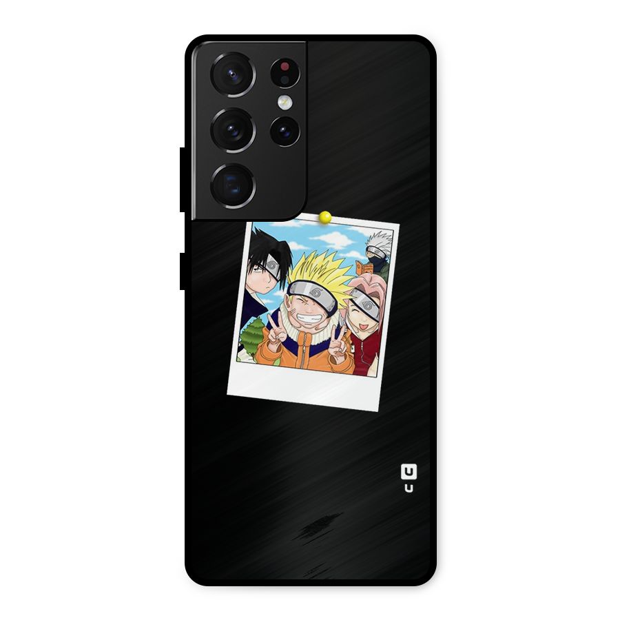 Team Kakashi Cute Metal Back Case for Galaxy S21 Ultra 5G