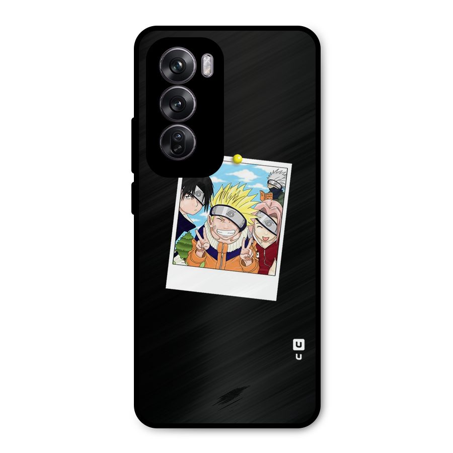 Team Kakashi Cute Metal Back Case for Oppo Reno12 Pro