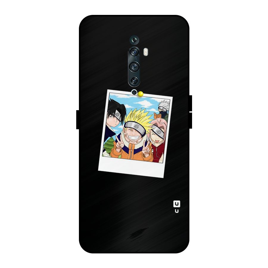 Team Kakashi Cute Metal Back Case for Oppo Reno2 F