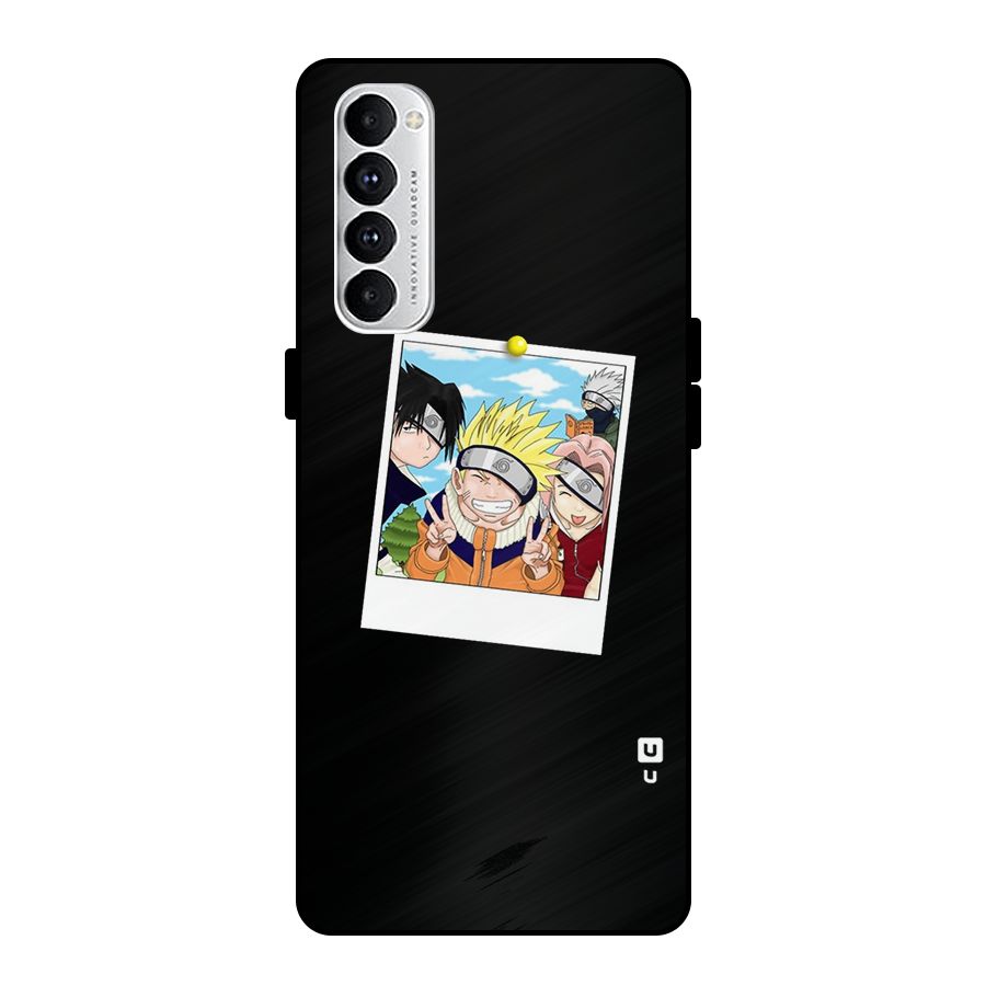 Team Kakashi Cute Metal Back Case for Oppo Reno4 Pro