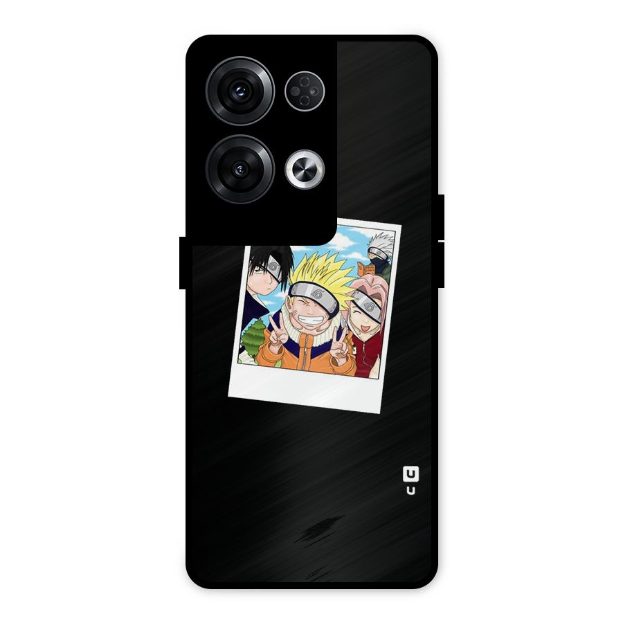 Team Kakashi Cute Metal Back Case for Oppo Reno8 Pro 5G