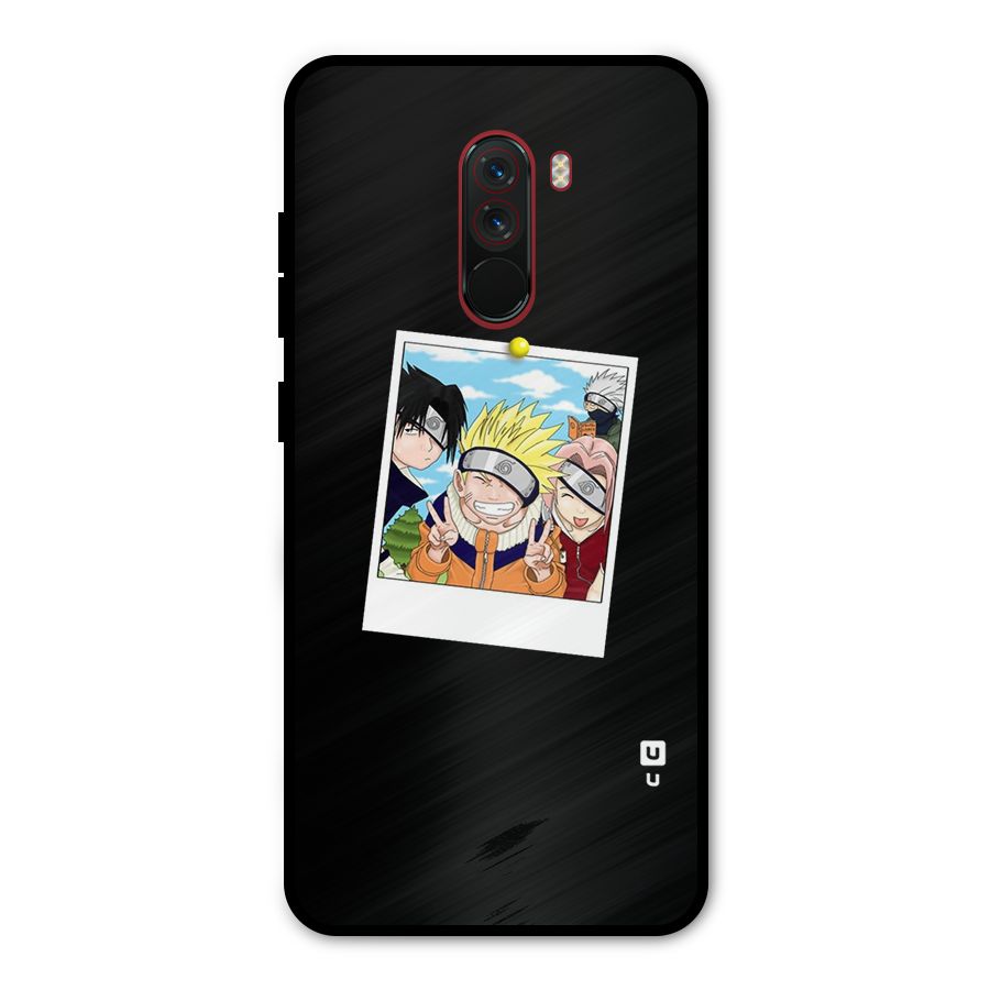 Team Kakashi Cute Metal Back Case for Poco F1