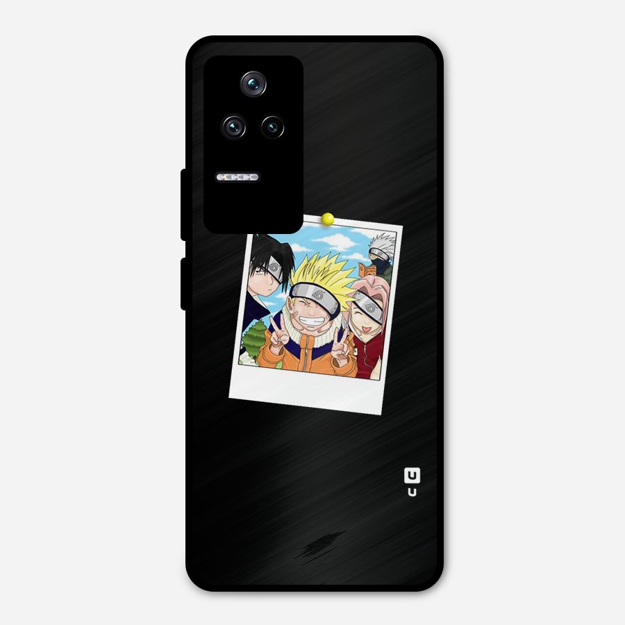 Team Kakashi Cute Metal Back Case for Poco F4 5G