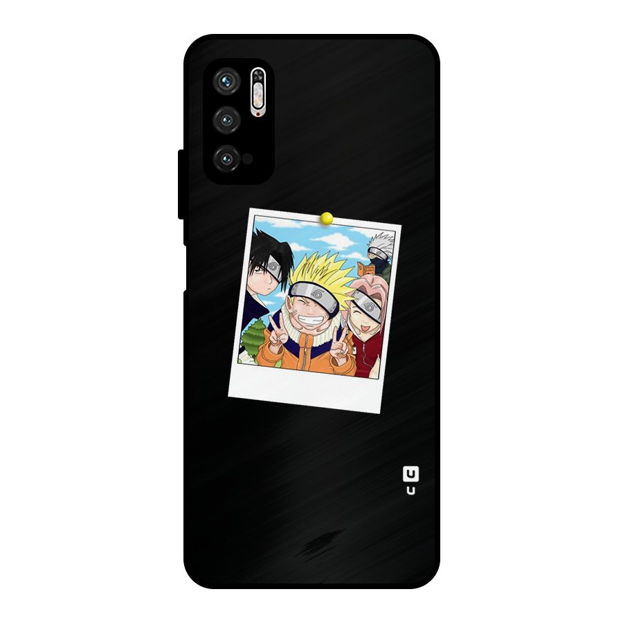 Team Kakashi Cute Metal Back Case for Poco M3 Pro 5G