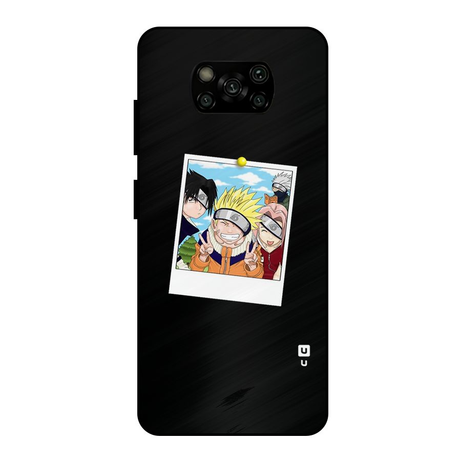 Team Kakashi Cute Metal Back Case for Poco X3