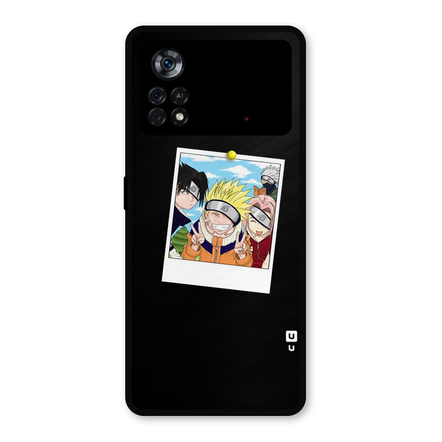 Team Kakashi Cute Metal Back Case for Poco X4 Pro 5G