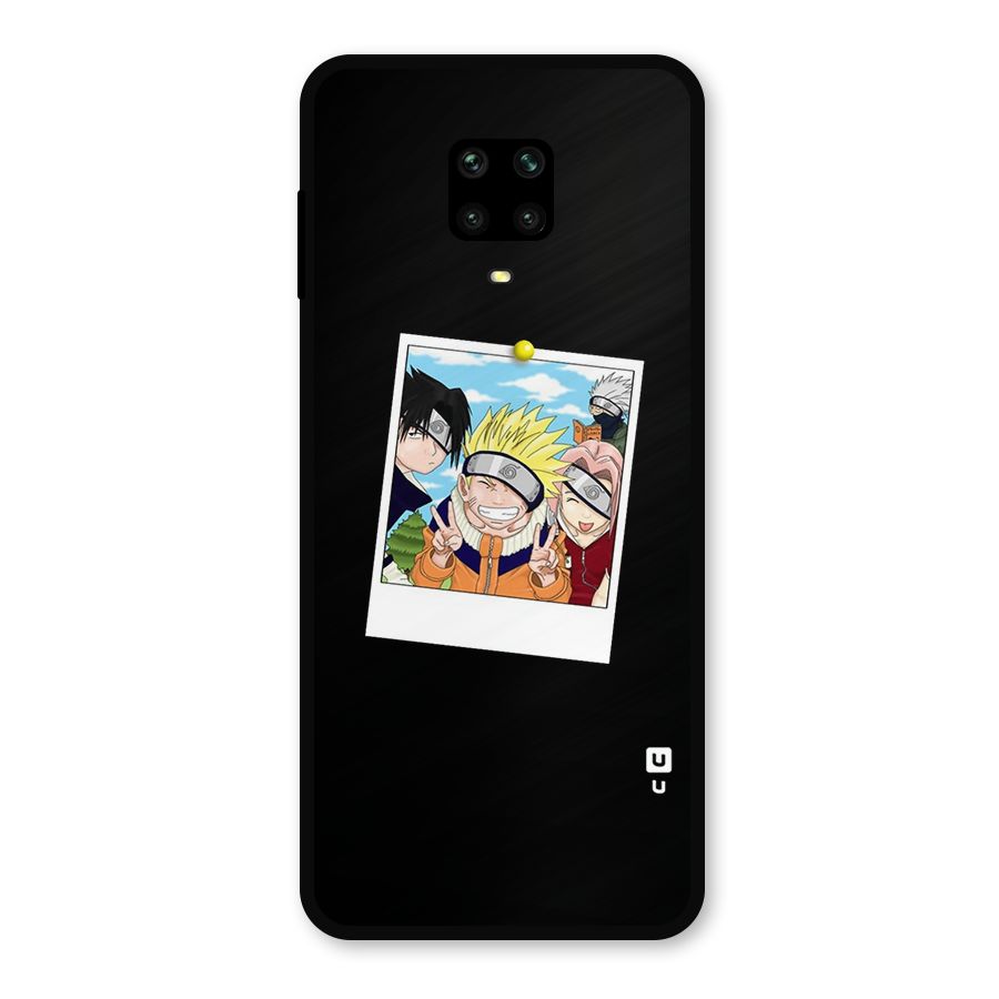 Team Kakashi Cute Metal Back Case for Redmi Note 9 Pro