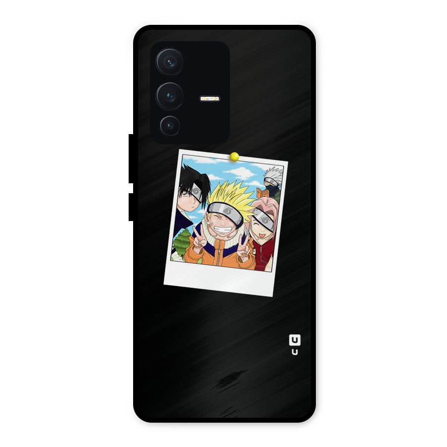 Team Kakashi Cute Metal Back Case for Vivo V23 5G