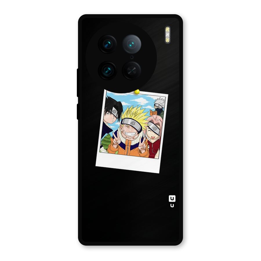 Team Kakashi Cute Metal Back Case for Vivo X90 Pro