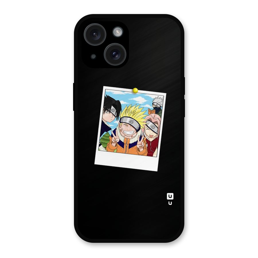 Team Kakashi Cute Metal Back Case for iPhone 15