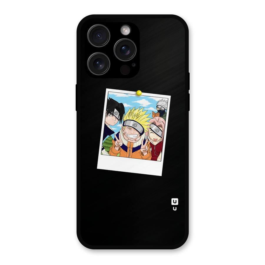 Team Kakashi Cute Metal Back Case for iPhone 15 Pro Max