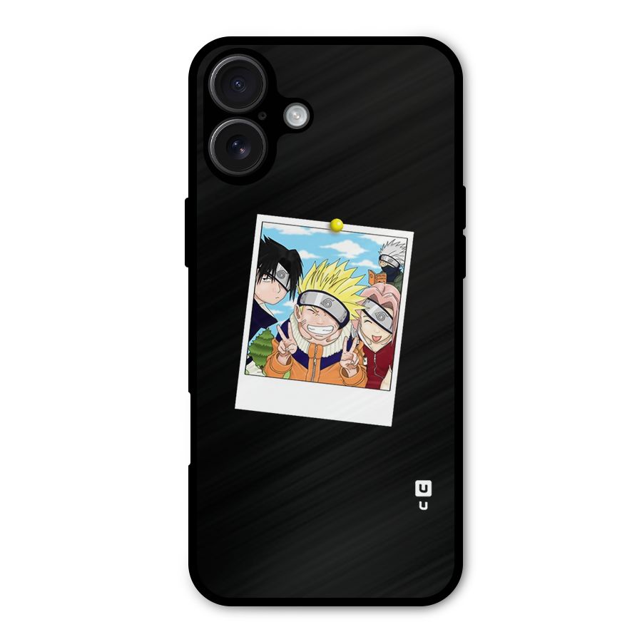 Team Kakashi Cute Metal Back Case for iPhone 16 Plus