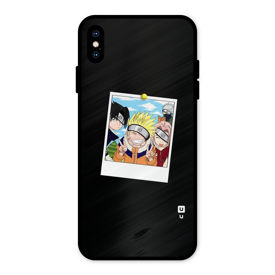Team Kakashi Cute Metal Back Case for iPhone XS Max