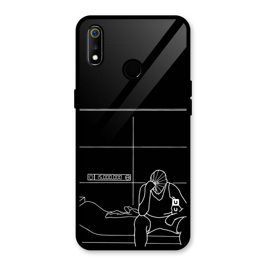 Teen Merits Glass Back Case for Realme 3i