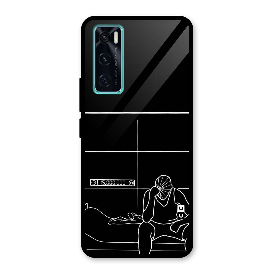 Teen Merits Glass Back Case for Vivo V20 SE