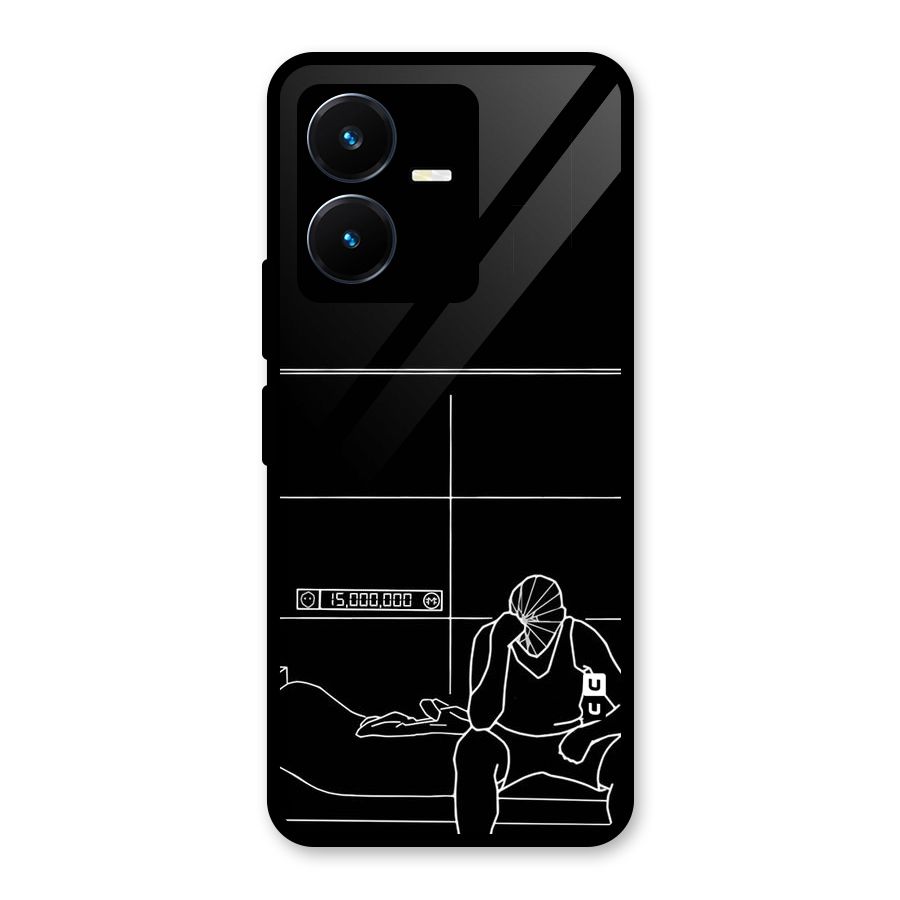 Teen Merits Glass Back Case for Vivo Y22s