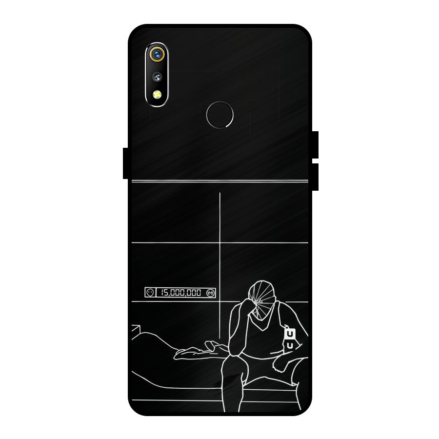 Teen Merits Metal Back Case for Realme 3i