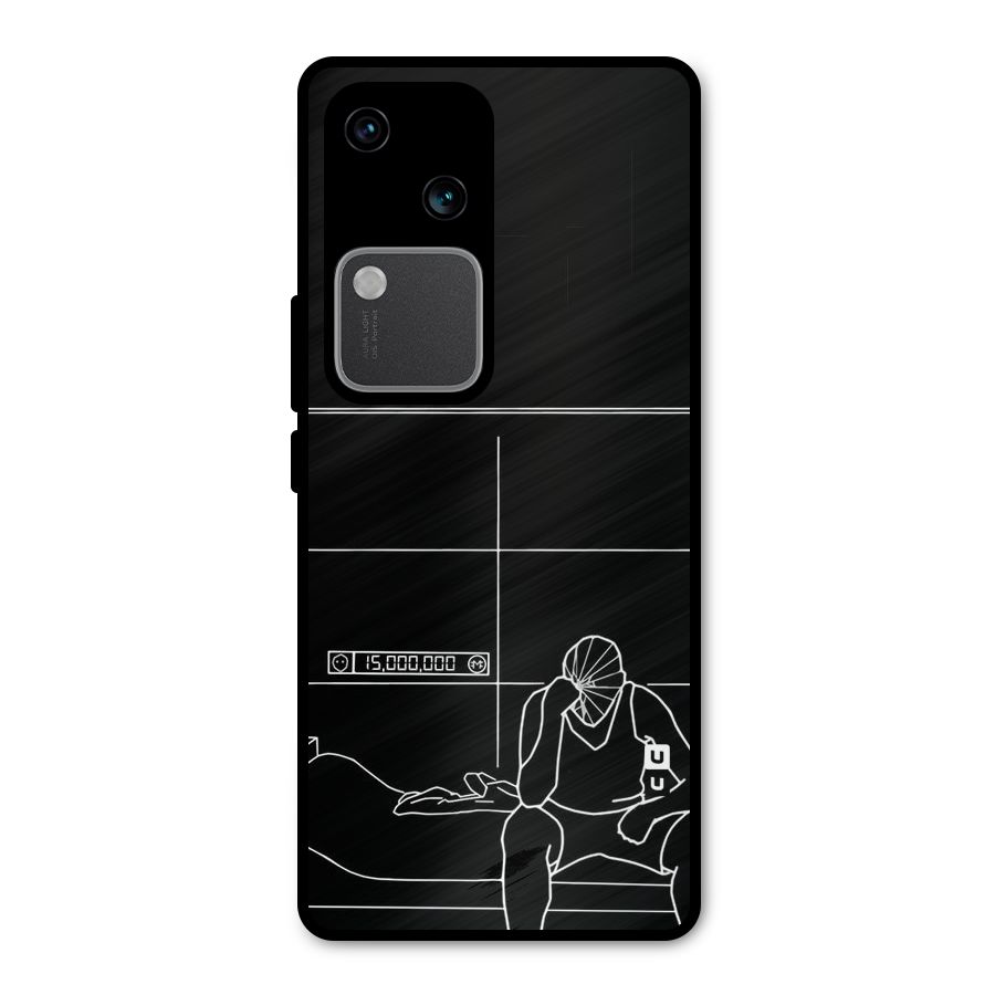 Teen Merits Metal Back Case for Vivo V30 Pro