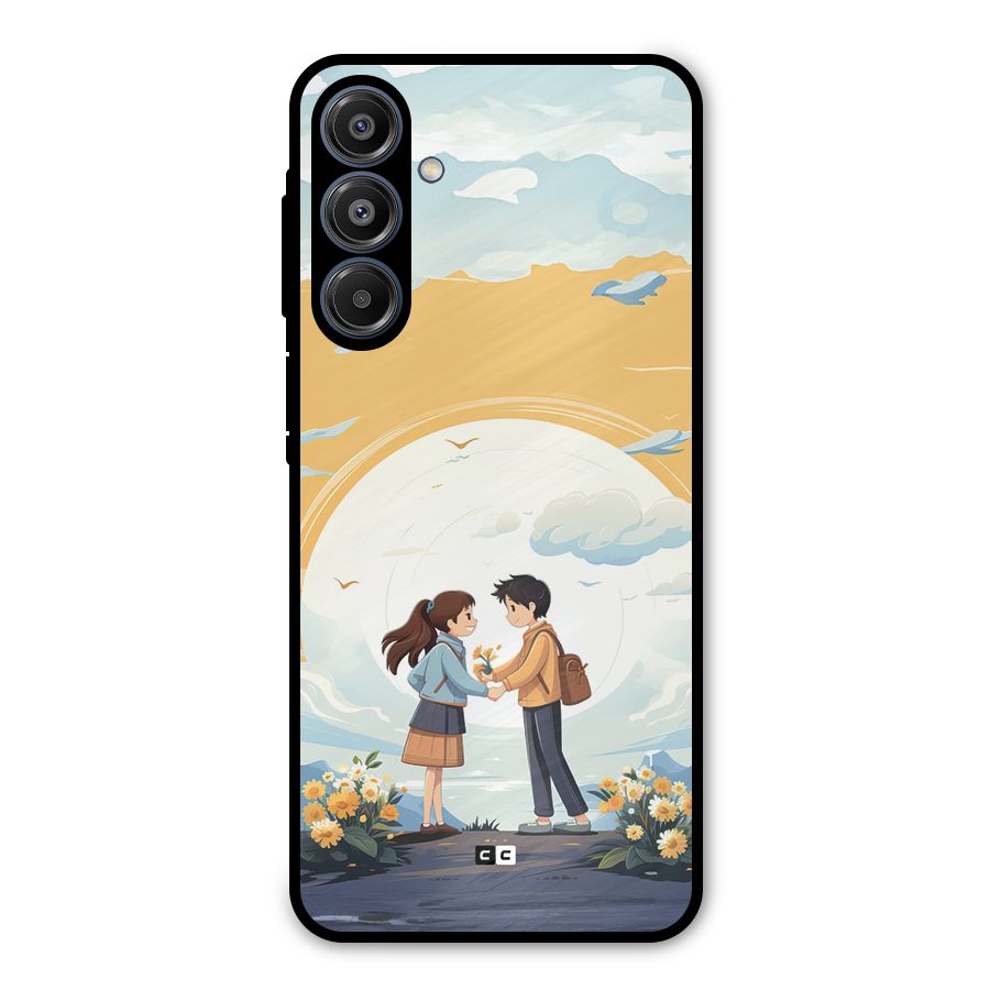 Teenage Anime Couple Metal Back Case for Galaxy A16 5G