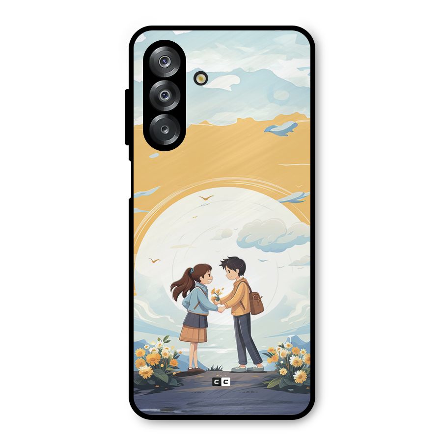 Teenage Anime Couple Metal Back Case for Galaxy A26