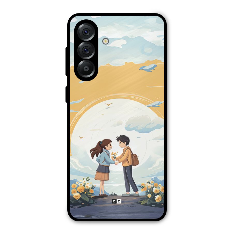 Teenage Anime Couple Metal Back Case for Galaxy A36