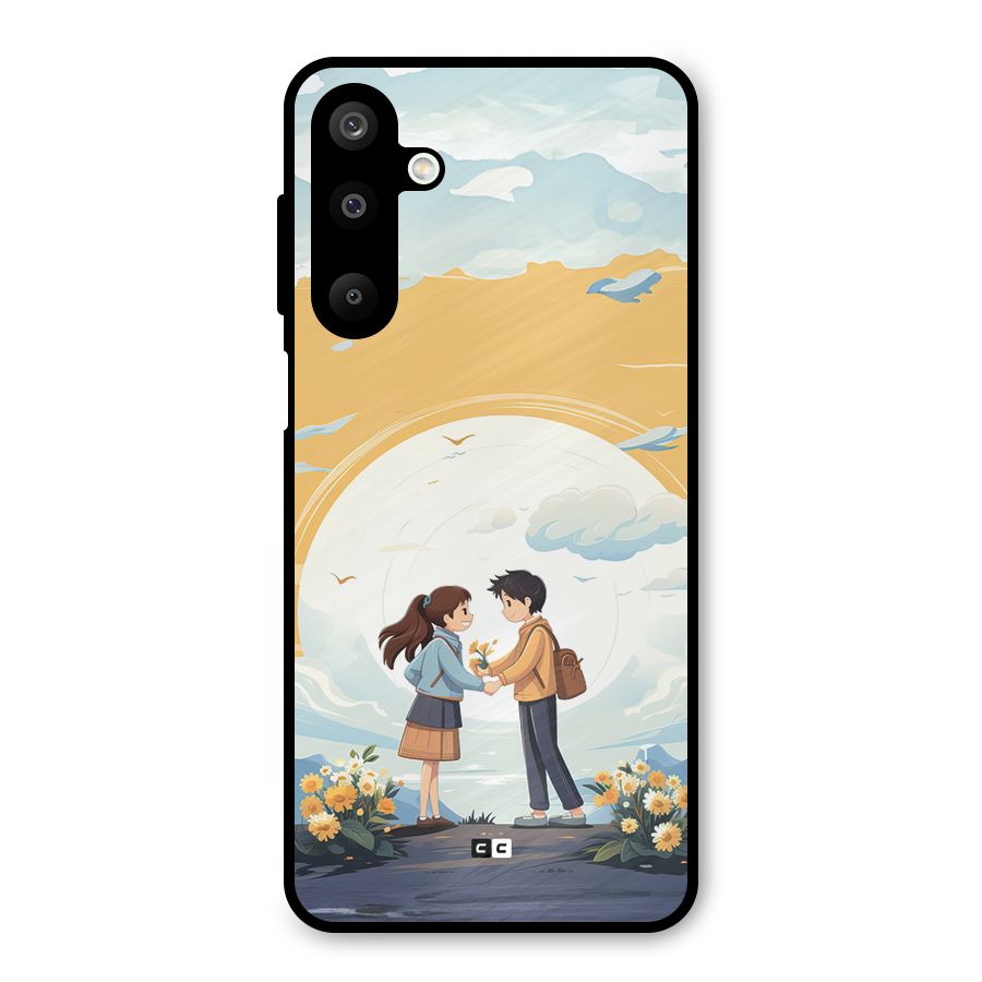 Teenage Anime Couple Metal Back Case for Galaxy M16