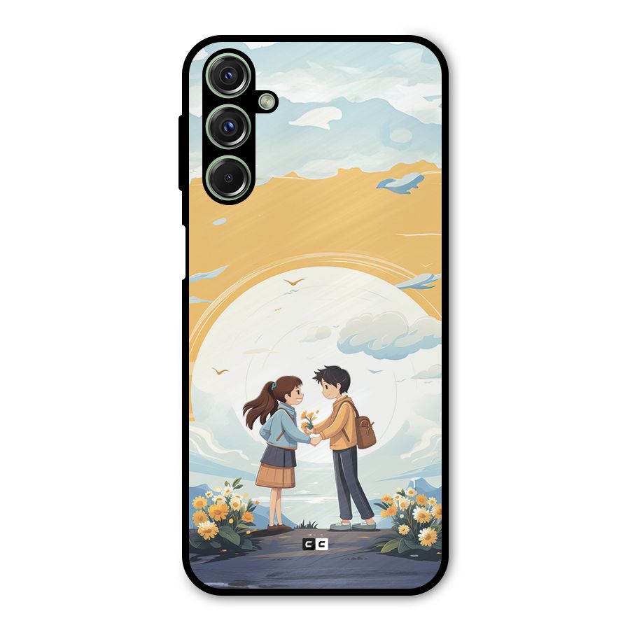 Teenage Anime Couple Metal Back Case for Galaxy M34