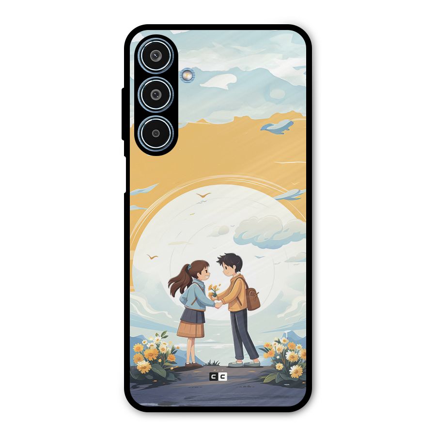 Teenage Anime Couple Metal Back Case for Galaxy M35