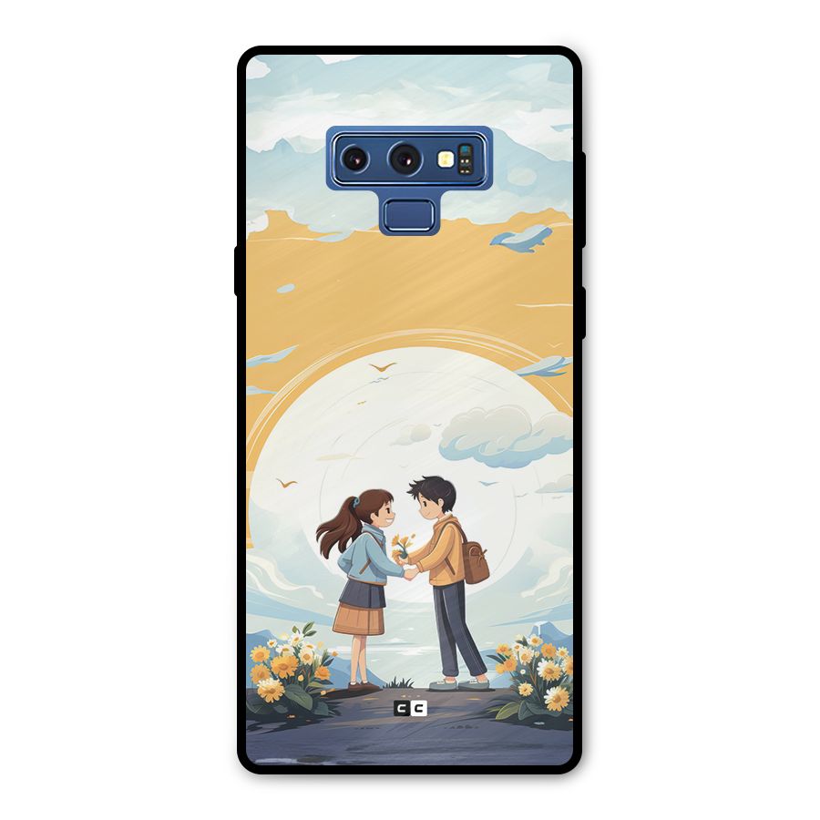 Teenage Anime Couple Metal Back Case for Galaxy Note 9