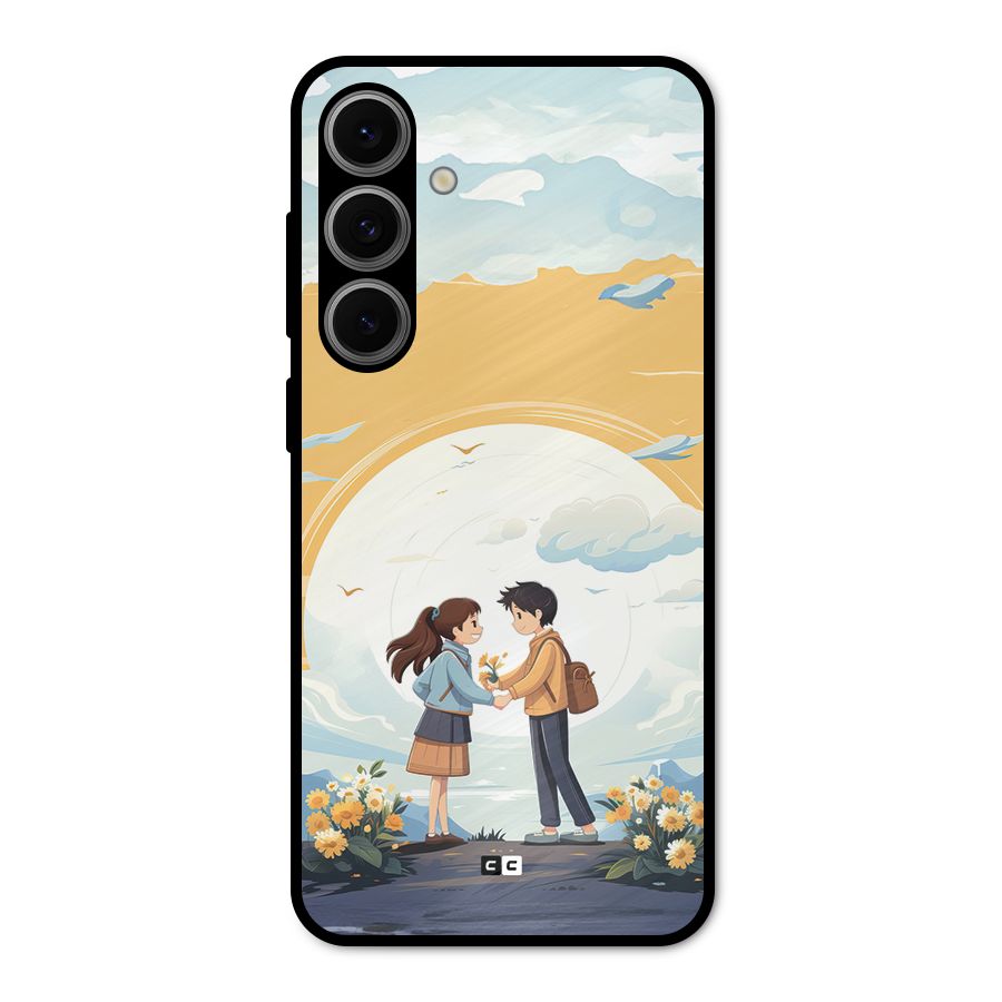 Teenage Anime Couple Metal Back Case for Galaxy S24 FE