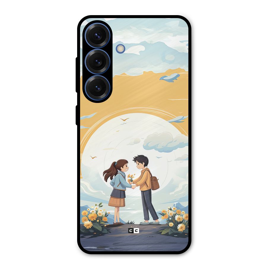 Teenage Anime Couple Metal Back Case for Galaxy S25