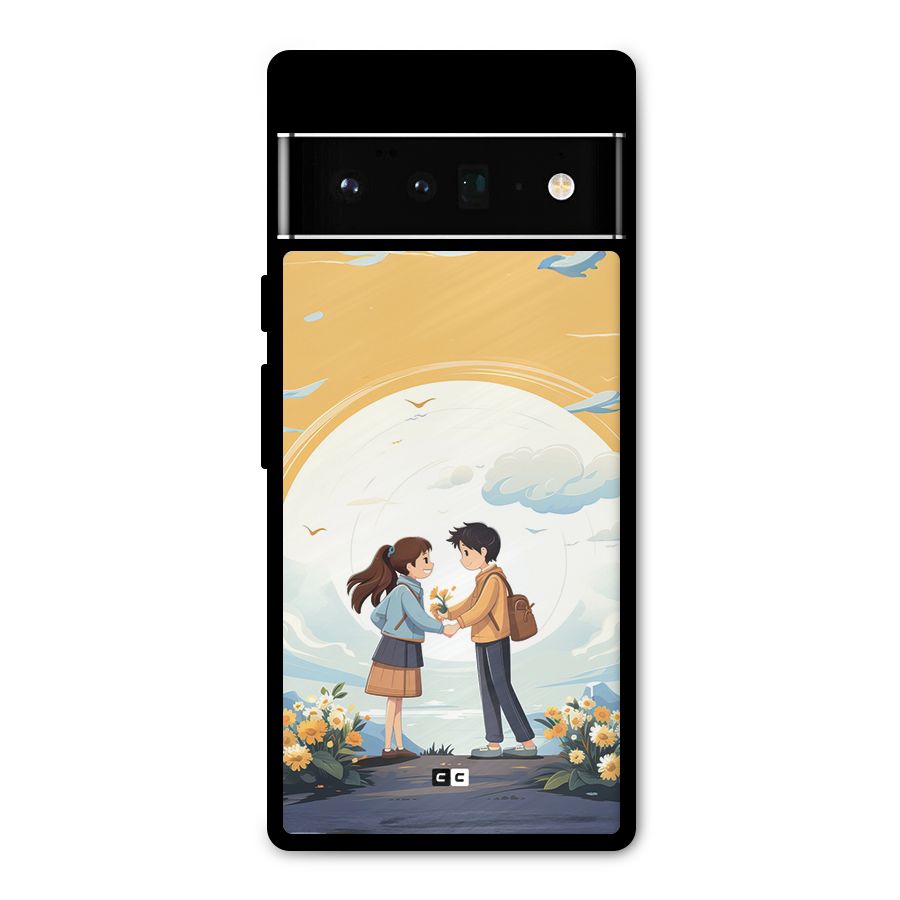 Teenage Anime Couple Metal Back Case for Google Pixel 6 Pro