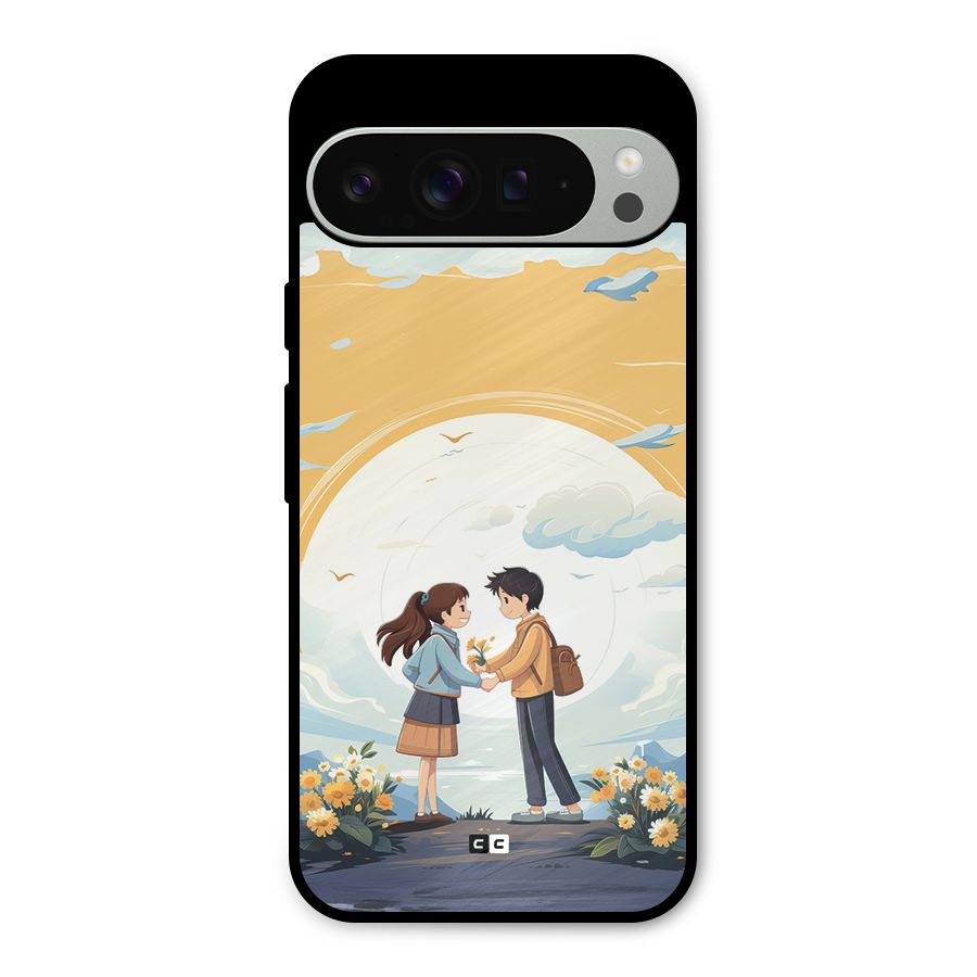 Teenage Anime Couple Metal Back Case for Google Pixel 9 Pro XL