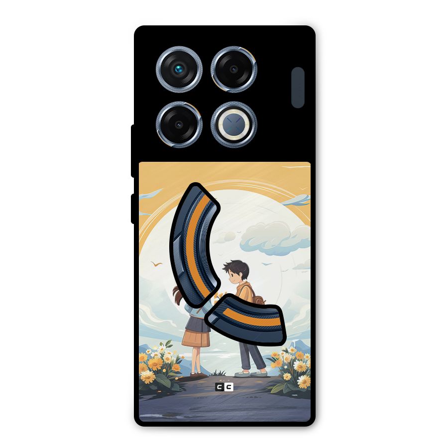 Teenage Anime Couple Metal Back Case for Infinix GT 20 Pro