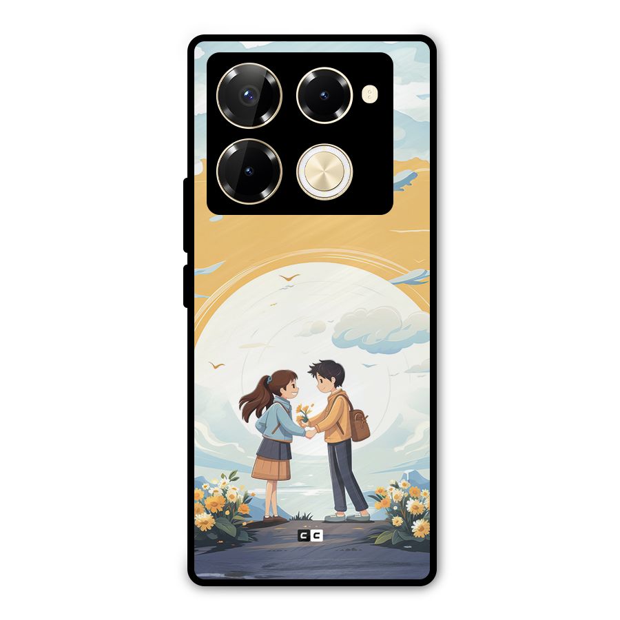 Teenage Anime Couple Metal Back Case for Infinix Note 40 Pro